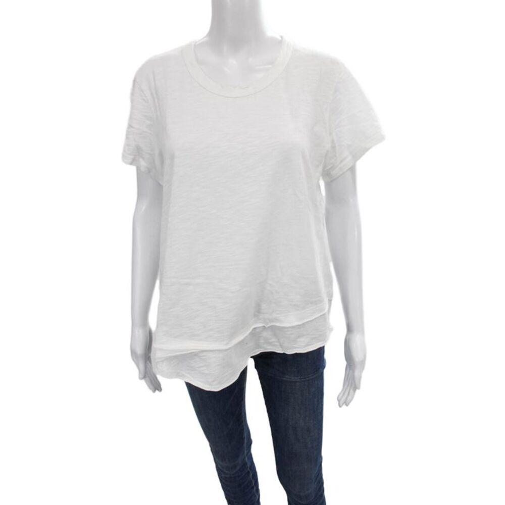 Wilt Women Basic Cotton Crew Neck Short Sleeve T-Shirt White Size M